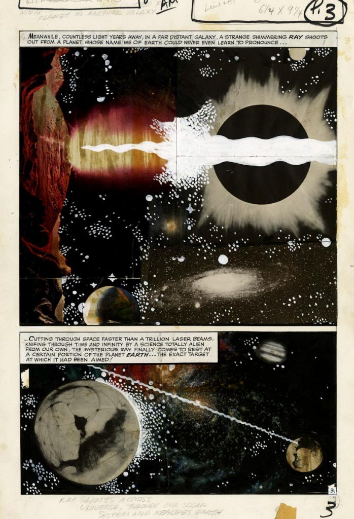 Página original de Fantastic Four #32, de Jack Kirby - 5 por Infinito, de Esteban Maroto: sonhos, fantasia e arte de vanguarda em quadrinhos