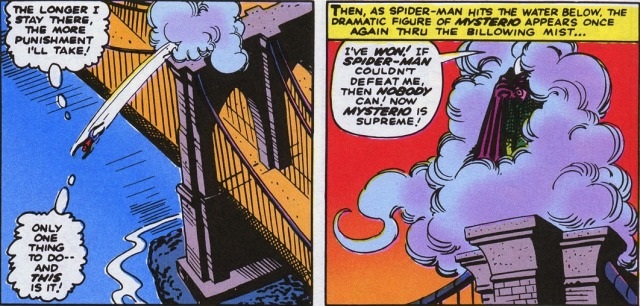 Mysterio na Ponte do Brooklyn em The Amazing Spider-Man #13 - O Homem-Aranha de Gerry Conway