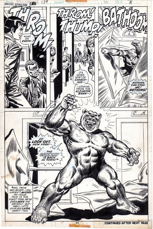 Primeira aparição do Urso Pardo - The Amazing Spider-Man #139