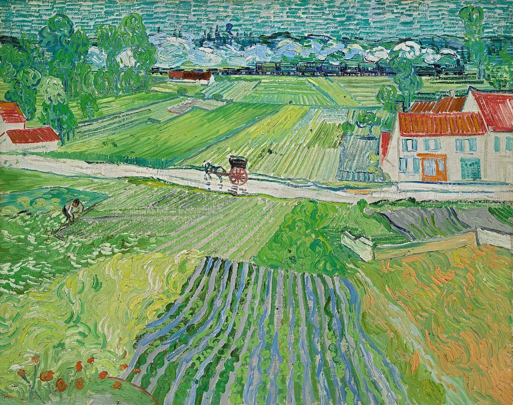 Paisagem com Carruagem e Trem, de Van Gogh