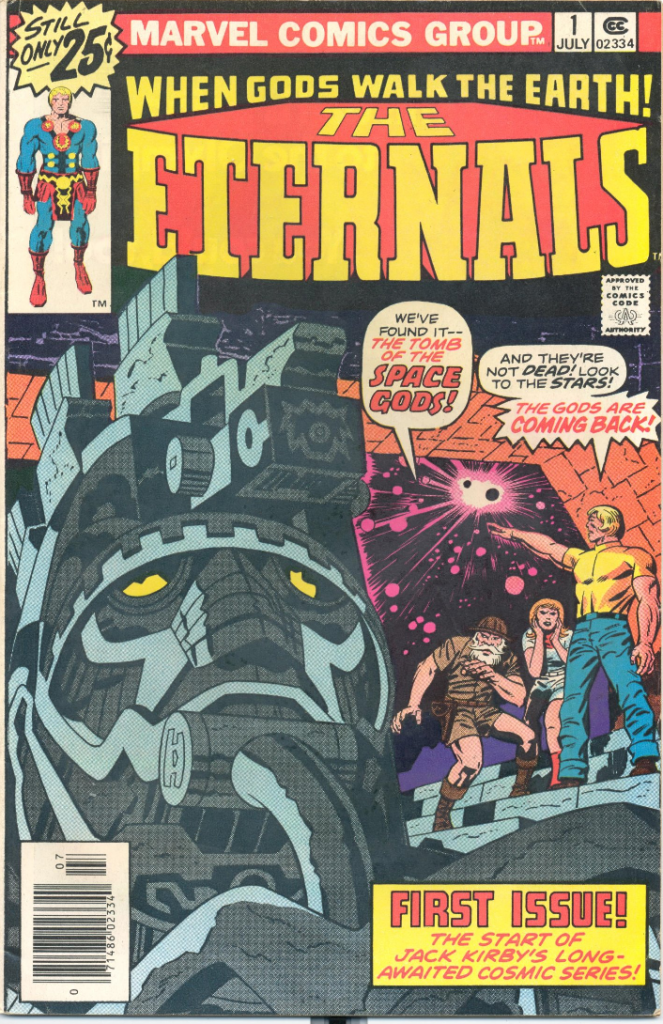 Capa de The Eternals n. 1 [1976], de Jack Kirby